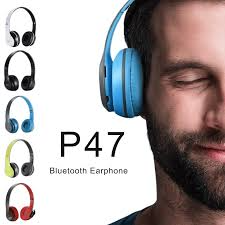 P47 Wireless Bluetooth Headphones Foldable Stereo Headset with Mic